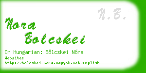 nora bolcskei business card